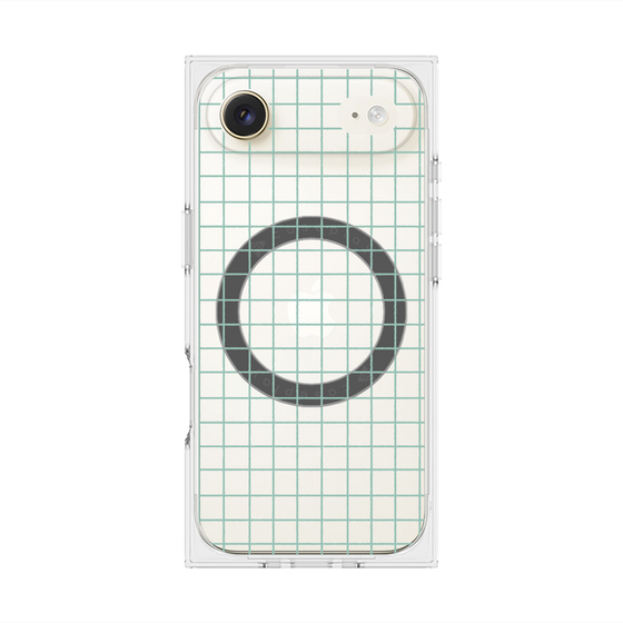 プレミアムスクエアケース with MagSafe［ オリジナル - 推し色チェック - グリーン ］