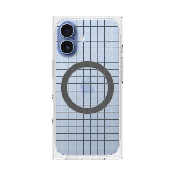 プレミアムスクエアケース with MagSafe［ オリジナル - 推し色チェック - ブラック ］