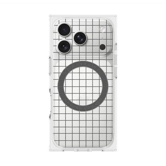 プレミアムスクエアケース with MagSafe［ オリジナル - 推し色チェック - ブラック ］