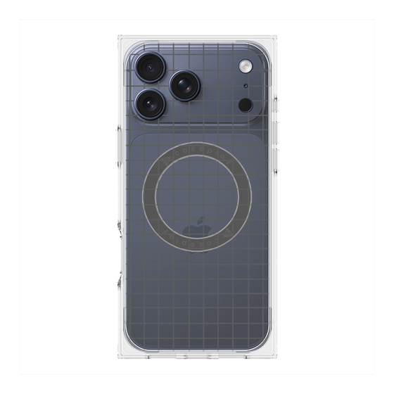 プレミアムスクエアケース with MagSafe［ オリジナル - 推し色チェック - ブラック ］