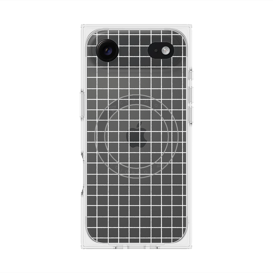 プレミアムスクエアケース with MagSafe［ オリジナル - 推し色チェック - ホワイト ］