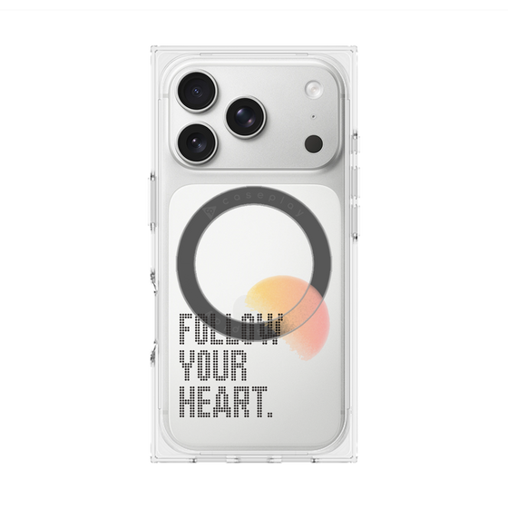 プレミアムスクエアケース with MagSafe［ オリジナル - ドットオーバーレイ - FOLLOW YOUR HEART/A ］
