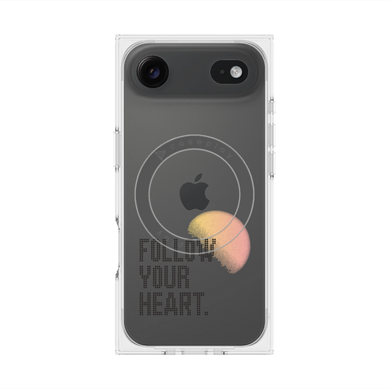 プレミアムスクエアケース with MagSafe［ オリジナル - ドットオーバーレイ - FOLLOW YOUR HEART/A ］