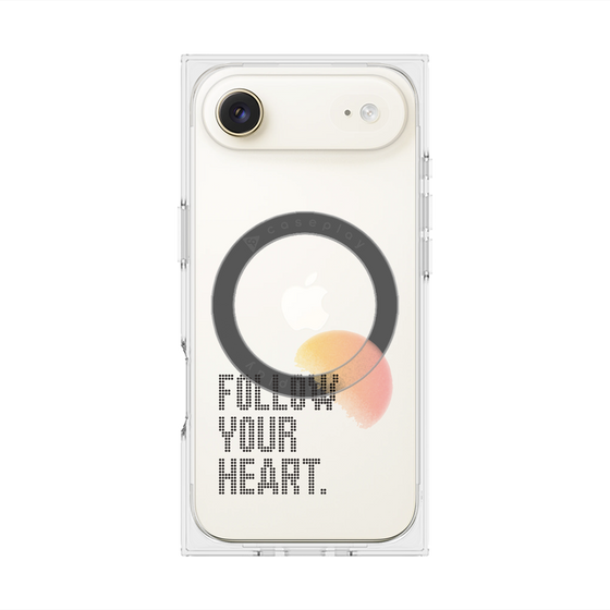 プレミアムスクエアケース with MagSafe［ オリジナル - ドットオーバーレイ - FOLLOW YOUR HEART/A ］