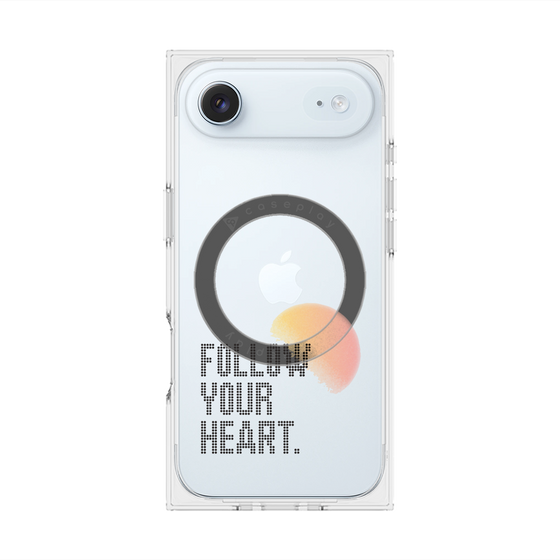 プレミアムスクエアケース with MagSafe［ オリジナル - ドットオーバーレイ - FOLLOW YOUR HEART/A ］