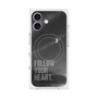 プレミアムスクエアケース with MagSafe［ オリジナル - ドットオーバーレイ - FOLLOW YOUR HEART/B ］