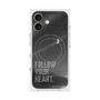 プレミアムスクエアケース with MagSafe［ オリジナル - ドットオーバーレイ - FOLLOW YOUR HEART/B ］