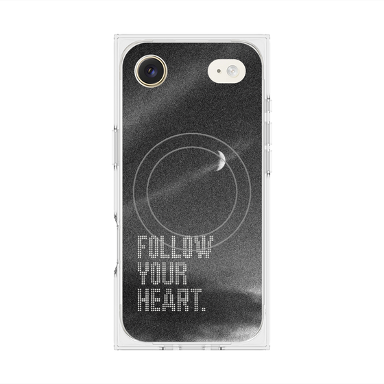 プレミアムスクエアケース with MagSafe［ オリジナル - ドットオーバーレイ - FOLLOW YOUR HEART/B ］
