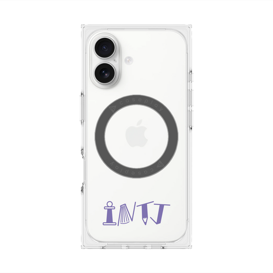 プレミアムスクエアケース with MagSafe［ オリジナル - INTJ 建築家 - アルファベット ］