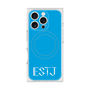 プレミアムスクエアケース with MagSafe［ オリジナル - ESTJ 幹部 - アルファベット - ブルー ］