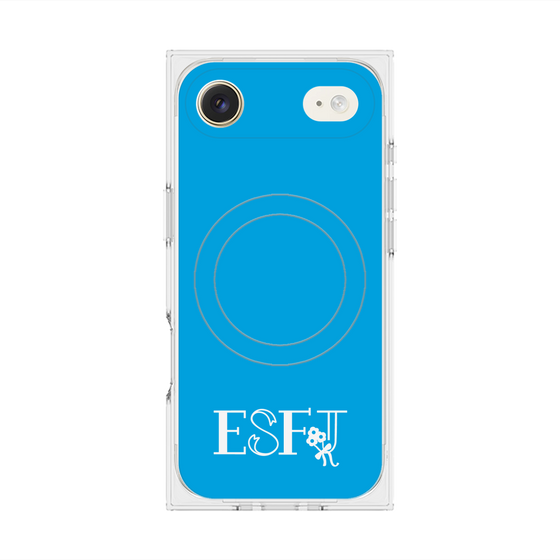 プレミアムスクエアケース with MagSafe［ オリジナル - ESFJ 領事 - アルファベット - ブルー ］