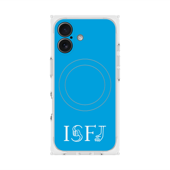 プレミアムスクエアケース with MagSafe［ オリジナル - ISFJ 擁護者 - アルファベット - ブルー ］