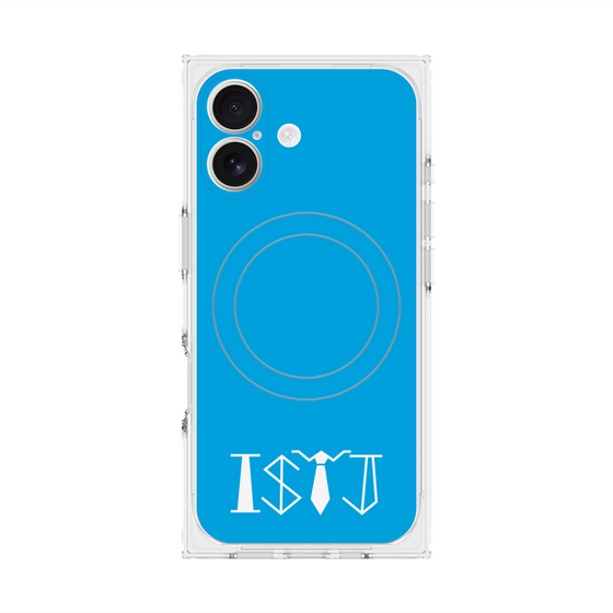 プレミアムスクエアケース with MagSafe［ オリジナル - ISTJ 管理者 - アルファベット - ブルー ］