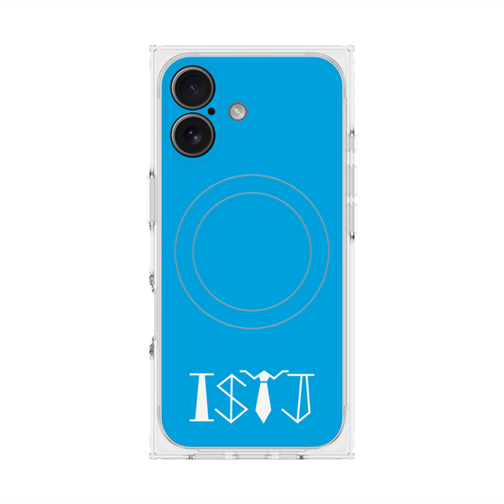 プレミアムスクエアケース with MagSafe［ オリジナル - ISTJ 管理者 - アルファベット - ブルー ］