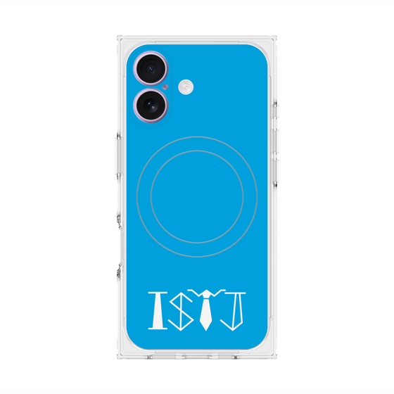 プレミアムスクエアケース with MagSafe［ オリジナル - ISTJ 管理者 - アルファベット - ブルー ］