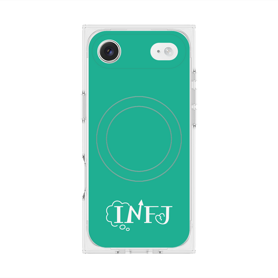 プレミアムスクエアケース with MagSafe［ オリジナル - INFJ 提唱者 - アルファベット - グリーン ］