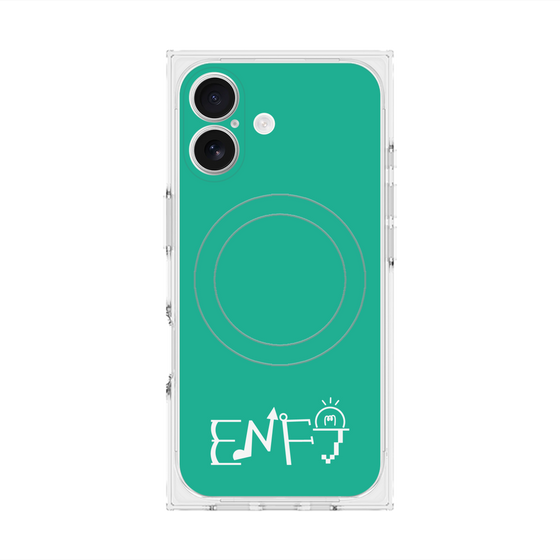 プレミアムスクエアケース with MagSafe［ オリジナル - ENFJ 主人公 - アルファベット - グリーン ］