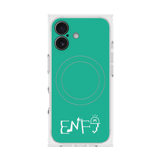プレミアムスクエアケース with MagSafe［ オリジナル - ENFJ 主人公 - アルファベット - グリーン ］