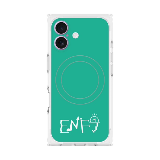 プレミアムスクエアケース with MagSafe［ オリジナル - ENFJ 主人公 - アルファベット - グリーン ］