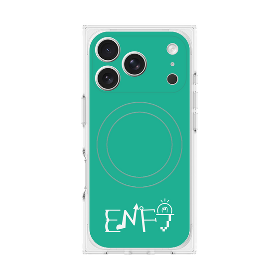 プレミアムスクエアケース with MagSafe［ オリジナル - ENFJ 主人公 - アルファベット - グリーン ］