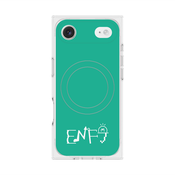 プレミアムスクエアケース with MagSafe［ オリジナル - ENFJ 主人公 - アルファベット - グリーン ］