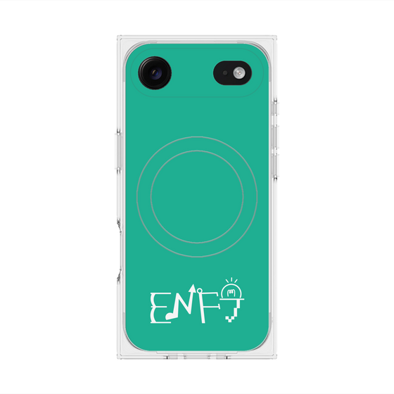 プレミアムスクエアケース with MagSafe［ オリジナル - ENFJ 主人公 - アルファベット - グリーン ］