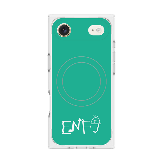 プレミアムスクエアケース with MagSafe［ オリジナル - ENFJ 主人公 - アルファベット - グリーン ］