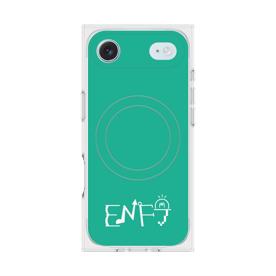 プレミアムスクエアケース with MagSafe［ オリジナル - ENFJ 主人公 - アルファベット - グリーン ］