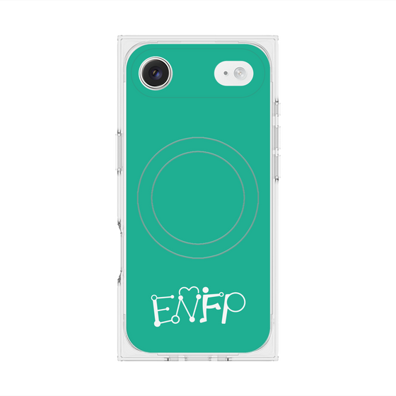 プレミアムスクエアケース with MagSafe［ オリジナル - ENFP 運動家 - アルファベット - グリーン ］