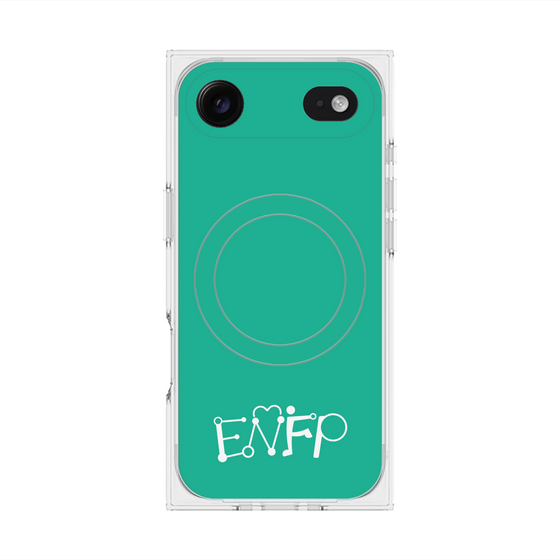 プレミアムスクエアケース with MagSafe［ オリジナル - ENFP 運動家 - アルファベット - グリーン ］