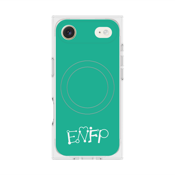 プレミアムスクエアケース with MagSafe［ オリジナル - ENFP 運動家 - アルファベット - グリーン ］