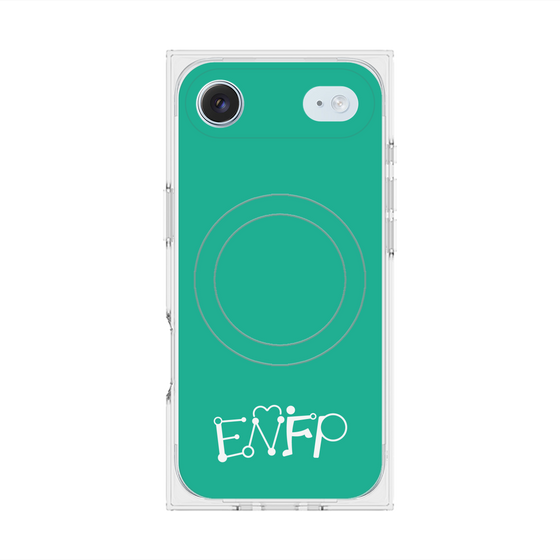 プレミアムスクエアケース with MagSafe［ オリジナル - ENFP 運動家 - アルファベット - グリーン ］