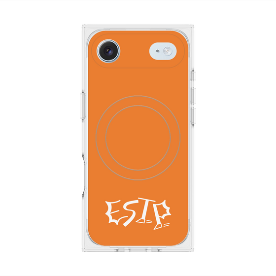 プレミアムスクエアケース with MagSafe［ オリジナル - ESTP 起業家 - アルファベット - オレンジ ］