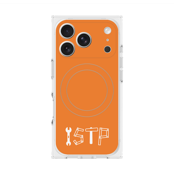 プレミアムスクエアケース with MagSafe［ オリジナル - ISTP 巨匠 - アルファベット - オレンジ ］