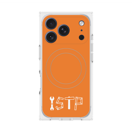 プレミアムスクエアケース with MagSafe［ オリジナル - ISTP 巨匠 - アルファベット - オレンジ ］