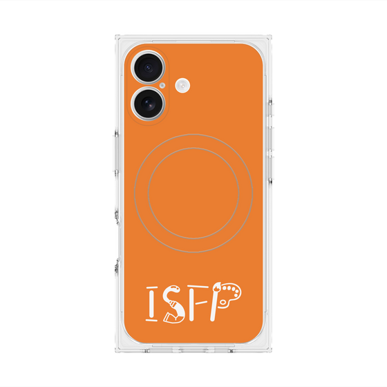 プレミアムスクエアケース with MagSafe［ オリジナル - ISFP 冒険家 - アルファベット - オレンジ ］