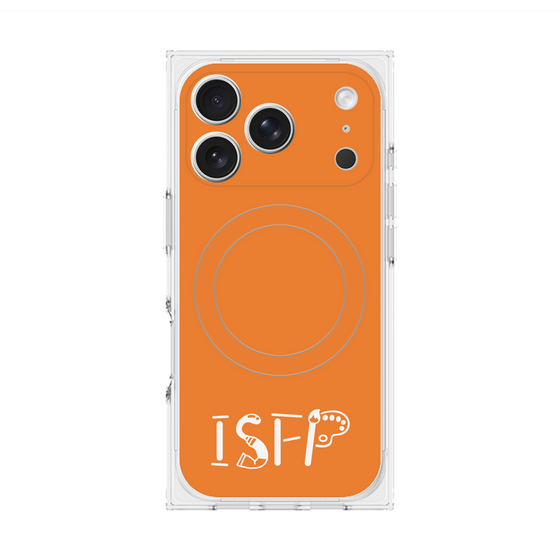 プレミアムスクエアケース with MagSafe［ オリジナル - ISFP 冒険家 - アルファベット - オレンジ ］