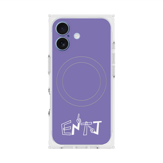 プレミアムスクエアケース with MagSafe［ オリジナル - ENTJ 指揮官 - アルファベット - パープル ］