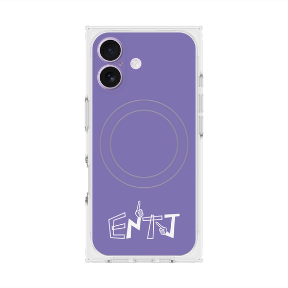 プレミアムスクエアケース with MagSafe［ オリジナル - ENTJ 指揮官 - アルファベット - パープル ］