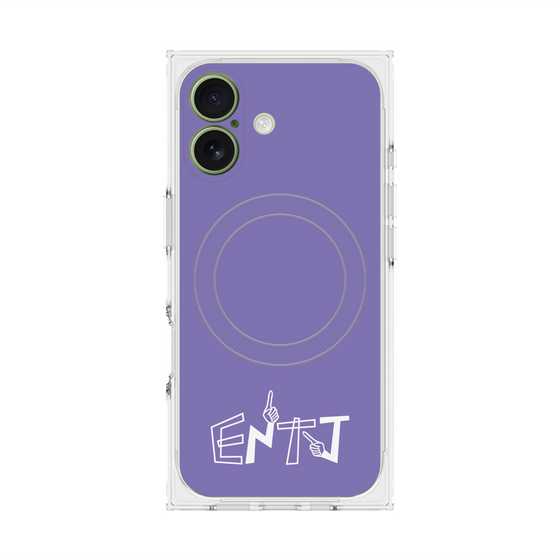 プレミアムスクエアケース with MagSafe［ オリジナル - ENTJ 指揮官 - アルファベット - パープル ］