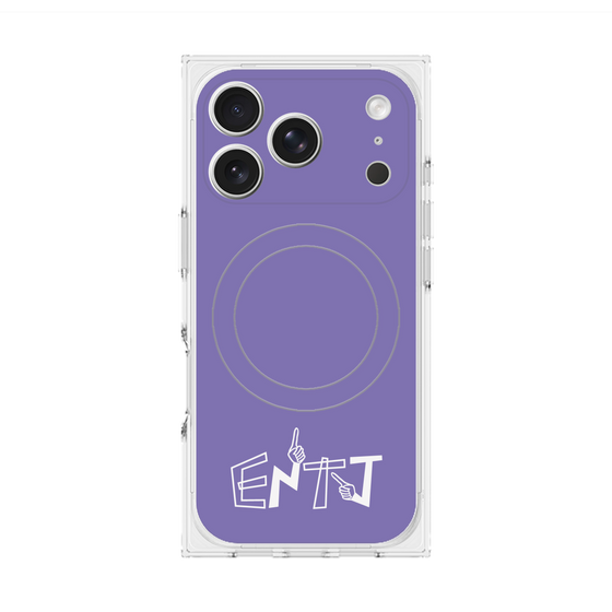 プレミアムスクエアケース with MagSafe［ オリジナル - ENTJ 指揮官 - アルファベット - パープル ］