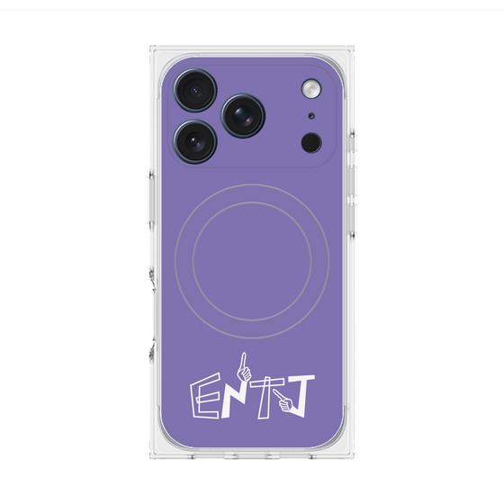 プレミアムスクエアケース with MagSafe［ オリジナル - ENTJ 指揮官 - アルファベット - パープル ］