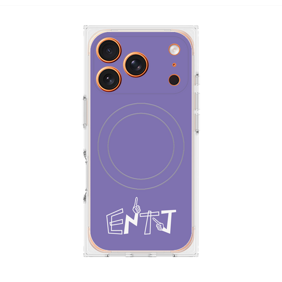 プレミアムスクエアケース with MagSafe［ オリジナル - ENTJ 指揮官 - アルファベット - パープル ］