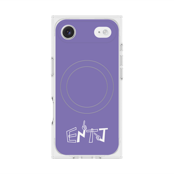 プレミアムスクエアケース with MagSafe［ オリジナル - ENTJ 指揮官 - アルファベット - パープル ］