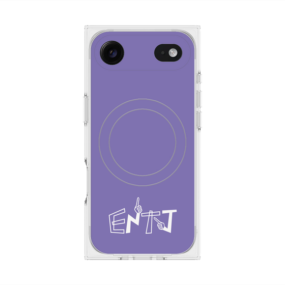 プレミアムスクエアケース with MagSafe［ オリジナル - ENTJ 指揮官 - アルファベット - パープル ］