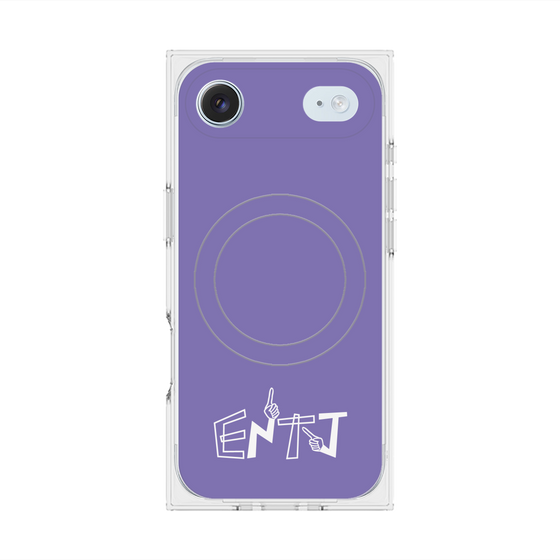 プレミアムスクエアケース with MagSafe［ オリジナル - ENTJ 指揮官 - アルファベット - パープル ］