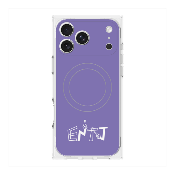 プレミアムスクエアケース with MagSafe［ オリジナル - ENTJ 指揮官 - アルファベット - パープル ］