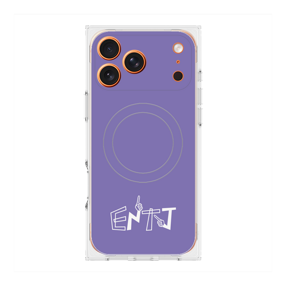 プレミアムスクエアケース with MagSafe［ オリジナル - ENTJ 指揮官 - アルファベット - パープル ］