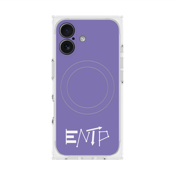 プレミアムスクエアケース with MagSafe［ オリジナル - ENTP 討論者 - アルファベット - パープル ］