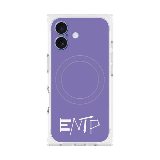 プレミアムスクエアケース with MagSafe［ オリジナル - ENTP 討論者 - アルファベット - パープル ］